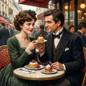 Parisian Café Dessert