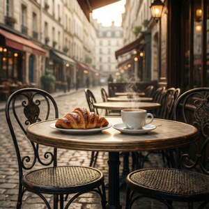 Parisian Cafe Morning