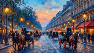 Parisian Dusk Boulevard