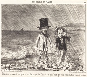Parisiens recevant un grain...
