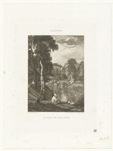 Park Bois du Boulogne met wandelaars bij vijver in Parijs
