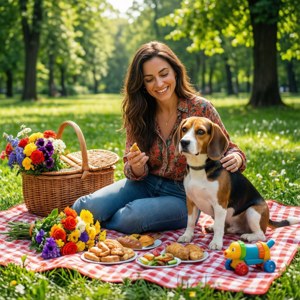 Park Picnic with Beagle