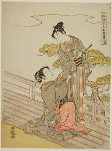 Parody of the Armor-pulling Scene (Kusazuribiki), from the series "Fashionable Parodies of Bravery in Love (Furyu mitate iro-buyu)"