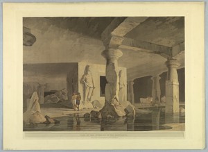Part of the Interior of the Elephanta, from "Oriental Scenery: Twenty Four Views in Hindoostan"