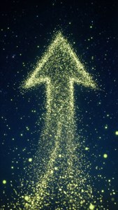 Particle Arrow Rising