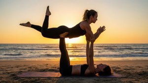 Partner Yoga Sunset