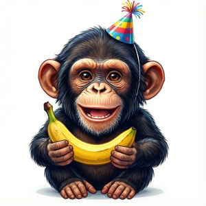 Party Hat Chimpanzee