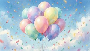 Pastel Balloon Dreamscape