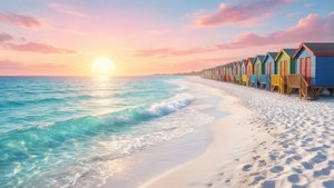 Pastel Beach Sunrise