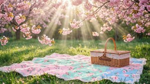 Pastel Blooms Picnic Vibe