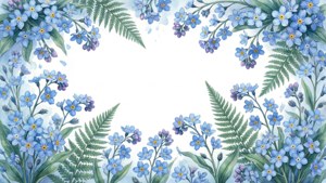 Pastel Blue Forget-Me-Not Border