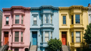 Pastel Brownstone Row