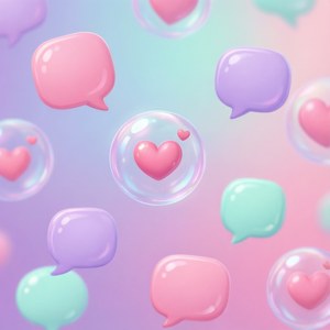 Pastel Bubble Hearts