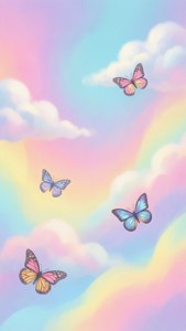 Pastel Butterfly Abstract