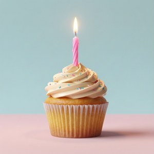 Pastel Cupcake Candle