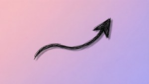 Pastel Curve Doodle Arrow