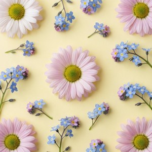 Pastel Daisy Scatter