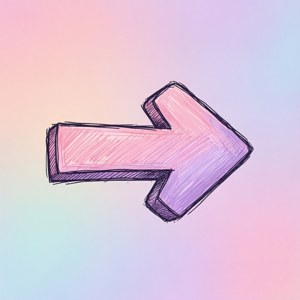 Pastel Doodle Arrow