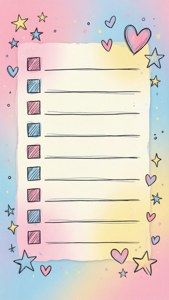 Pastel Doodle List