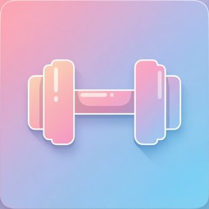 Pastel Dumbbell Icon