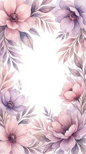 Pastel Floral Border