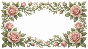 Pastel Floral Border SVG