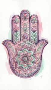 Pastel Floral Hamsa