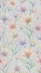 Pastel Floral Lines