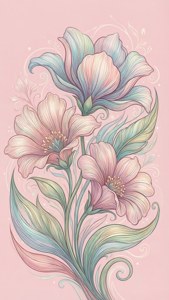 Pastel Floral Lines