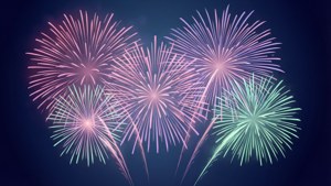 Pastel Geometric Fireworks