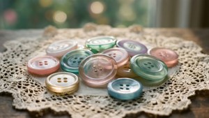 Pastel Glass Button Collection