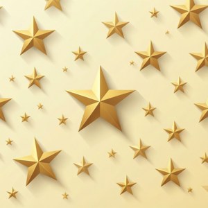 Pastel Gold Stars