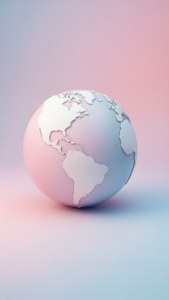 Pastel Gradient White Globe