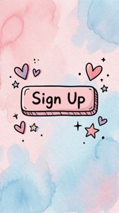 Pastel Heart Sign Up