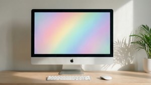 Pastel iMac Setup