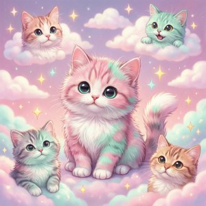 Pastel Kawaii Cats
