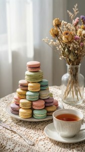 Pastel Macaron Tea Time
