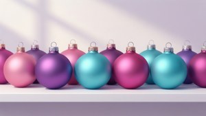 Pastel Matte Ornaments Row