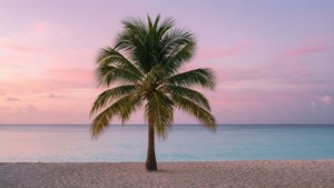 Pastel Palm Sunset