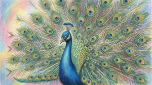 Pastel Peacock Splendor