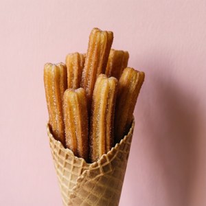 Pastel Pink Churro Cone