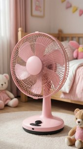 Pastel Pink Fan in Room
