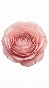 Pastel Pink Rolled Flower