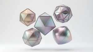 Pastel Polyhedra Float