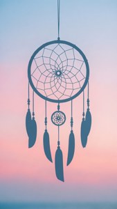 Pastel Silhouette Dream Catcher