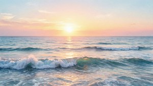 Pastel Sunrise Ocean