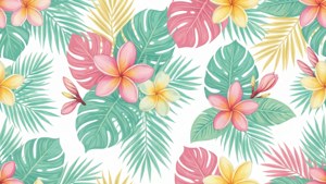 Pastel Tropical Pattern