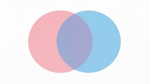 Pastel Two-Circle Venn