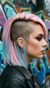 Pastel Undercut Bob