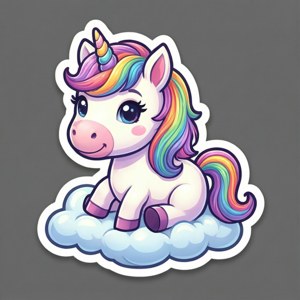 Pastel Unicorn Sticker